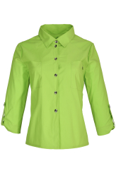 Limetkově zelená halenka s knoflíky