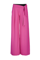 Široké kalhoty s páskem, sytě růžové
